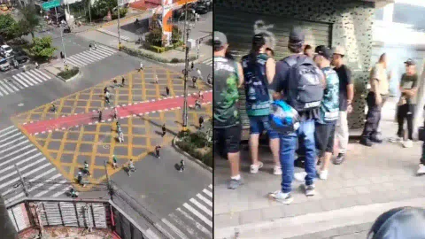 Hinchas de Nacional y Cúcuta desataron batalla campal y terminaron en una universidad