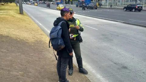Peatones en Bogotá