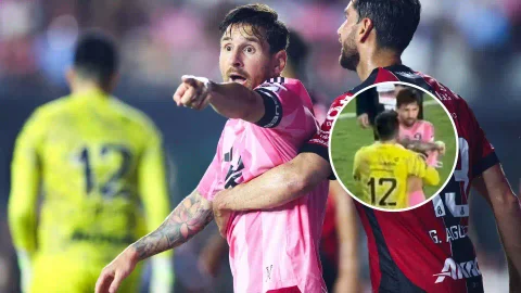 Lionel Messi y Camilo Vargas