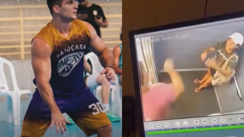 Exbasquetbolista agredió a novia por celos en Brasil.