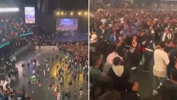 Impresionantes videos de disturbios ocurridos en el Movistar Arena: reportan una persona muerta