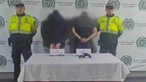 Ladrones capturados en Bogotá.
