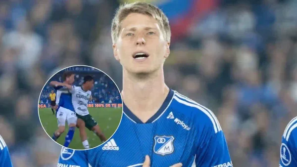 VIDEO | Escalofriante jugada saca a Andrés Llinás del Millonarios vs. Cali