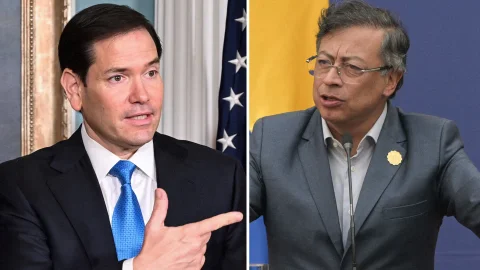 Marco Rubio y presidente Gustavo Petro.