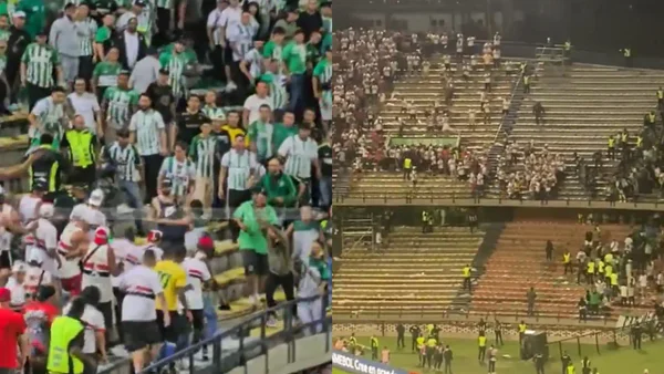 Identificaron hincha que inició los desmanes en el Atanasio Girardot en duelo Nacional vs. Sao Paulo