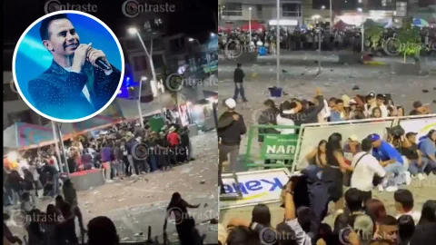 Jhonny Rivera brutal pelea en su concierto.