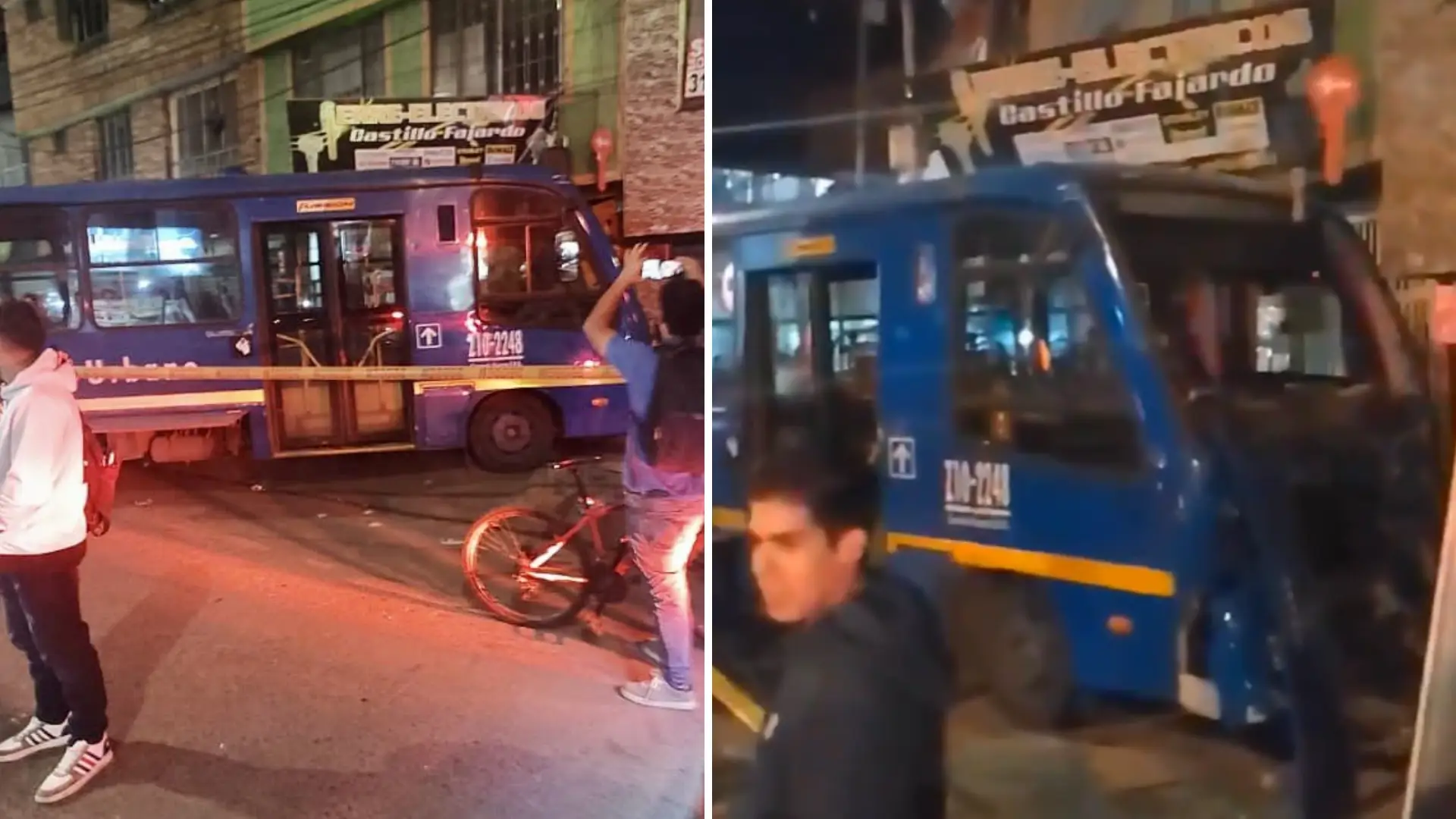 Aparatoso accidente de SITP en Bogotá.