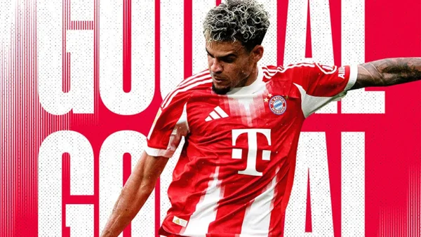 Golazo de Luis Díaz en la final de la Supercopa de Alemania: ¡Ya celebró el guajiro!