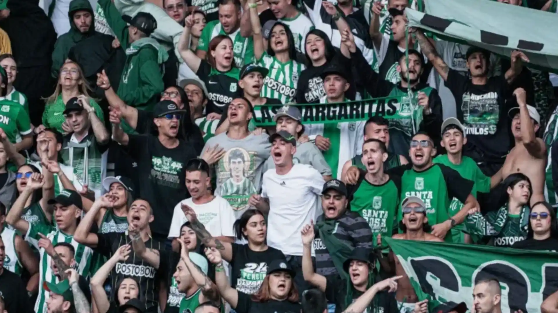 Hinchas de Atlético Nacional en el Morumbi para juego Sao Paulo