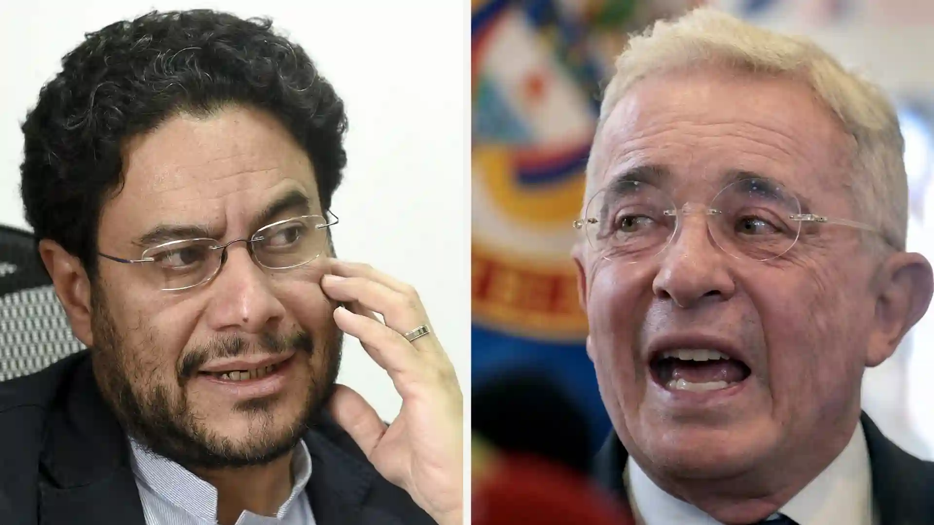 Iván Cepeda y Álvaro Uribe.