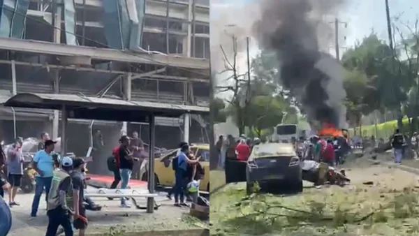 En imágenes: así fue la explosión de un vehículo cerca a la Escuela Militar de Aviación en Cali