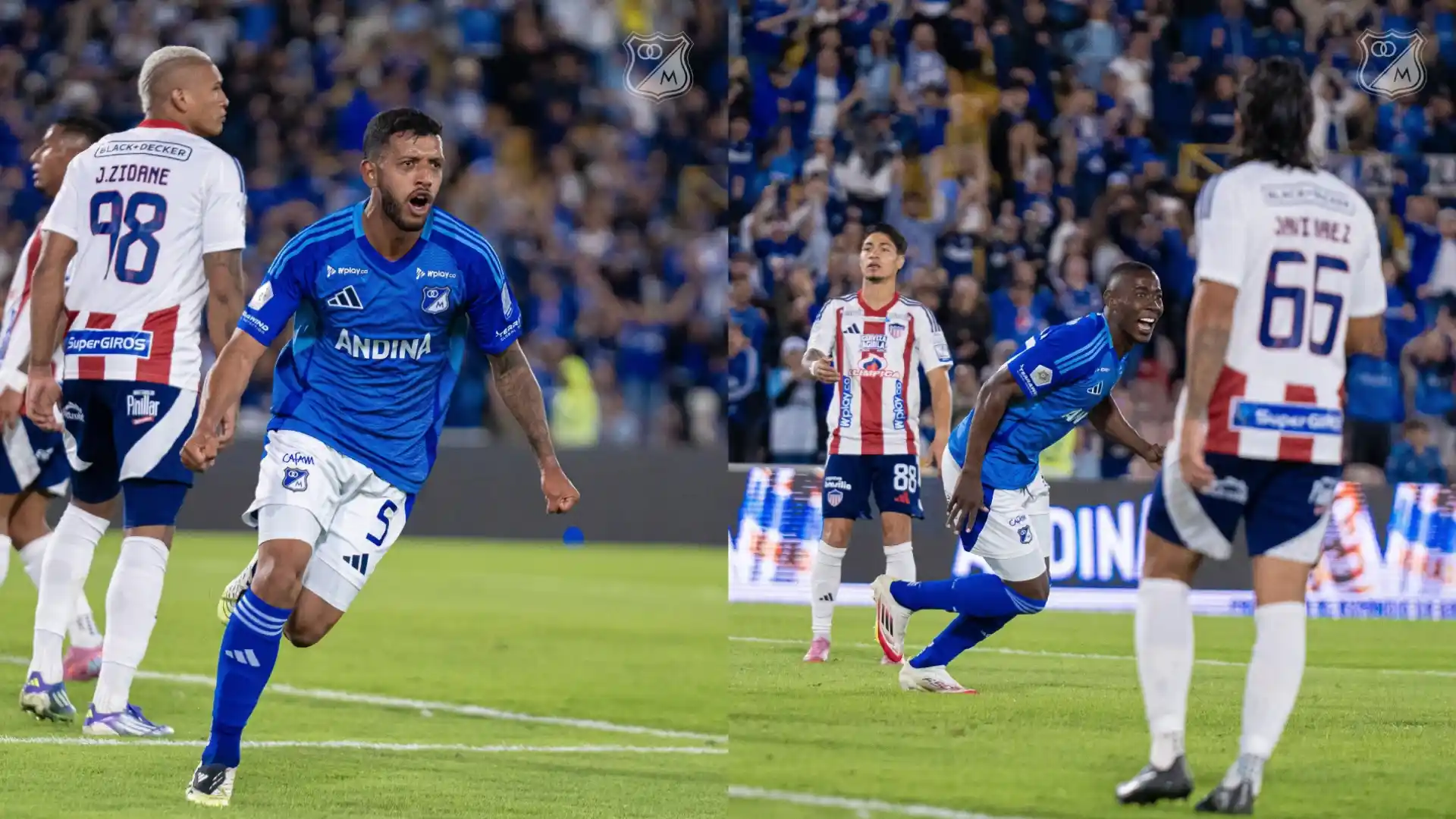 Millonarios goleó a Junior de Barranquilla.