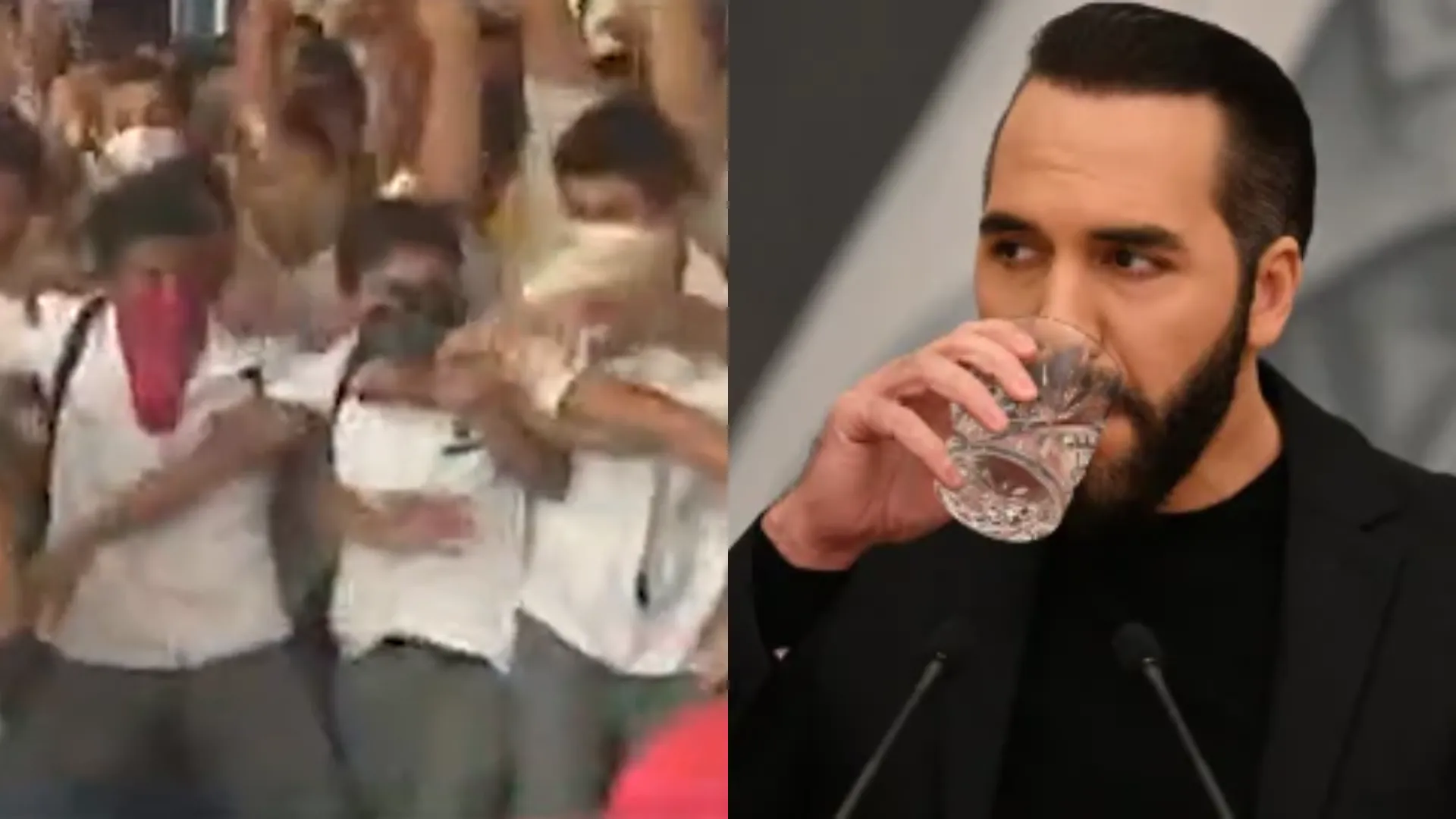 Foto: montaje realizado con imágenes de AFP y @nayibbukele / X