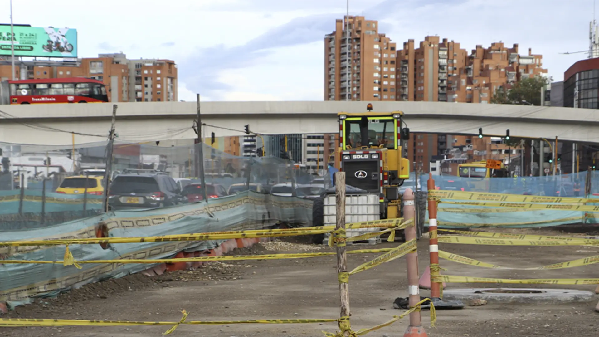 Obras en la avenida 68.