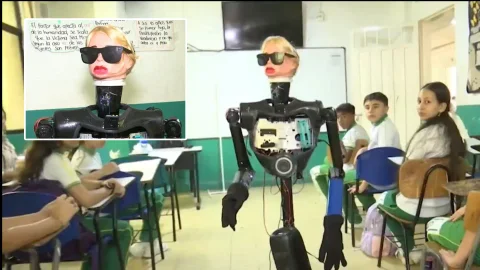 VIDEO | Gaby Chat, la única robot humanoide de Colombia creada por niños en un colegio de Ocaña