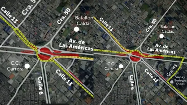 Desde el sábado en la noche, movilidad por la Av. Américas, carrera 50 y calles 13 y 6 cambiará