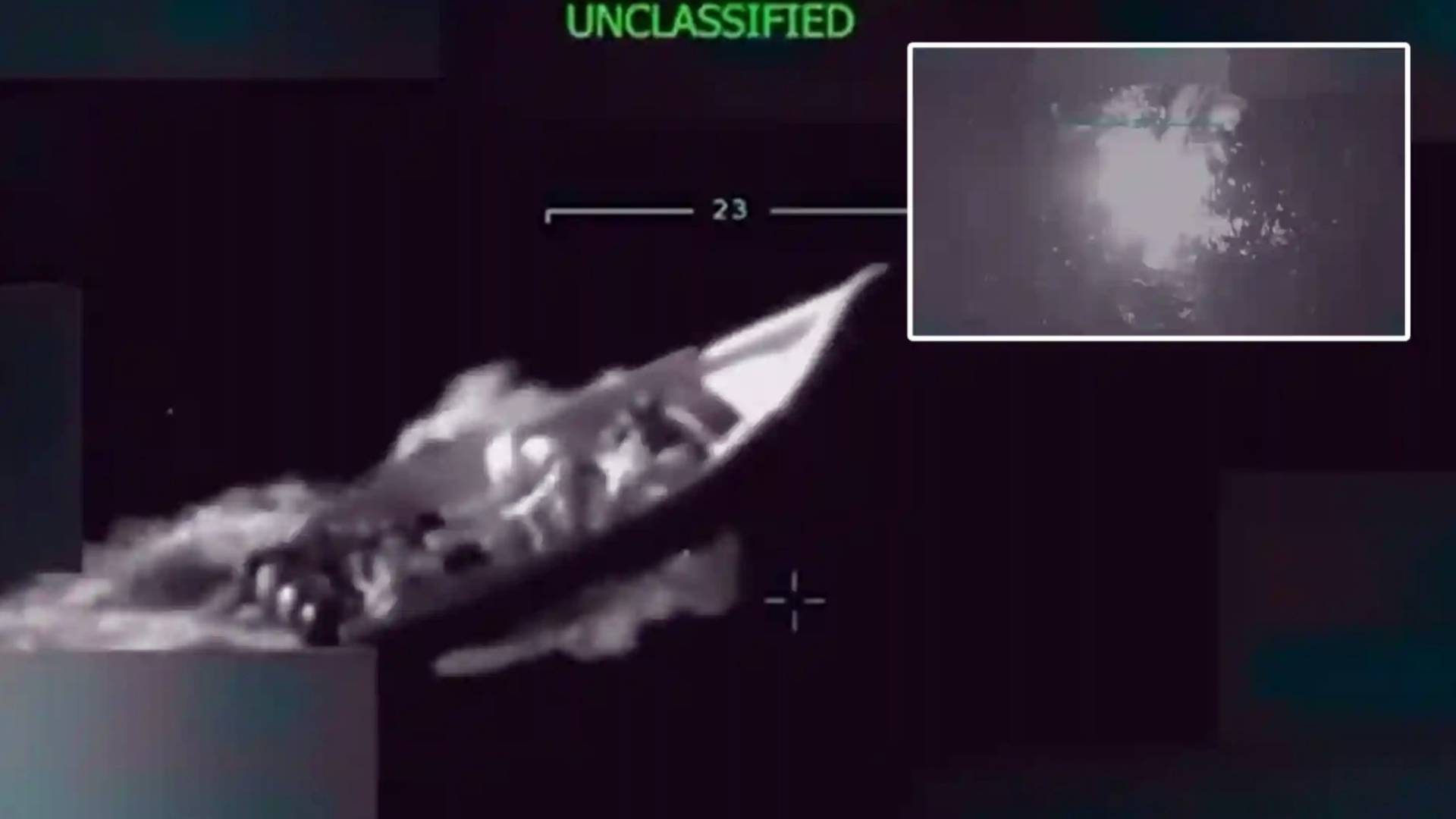 Video del momento exacto del primer bombardeo de EE. UU. a lancha venezolana