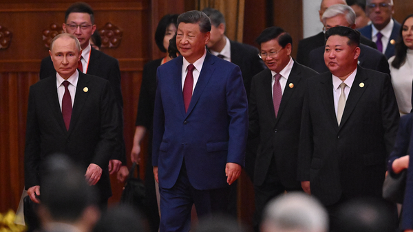 En imágenes, así fue el encuentro entre Xi Jinping, Vladimir Putin y Kim Jong Un