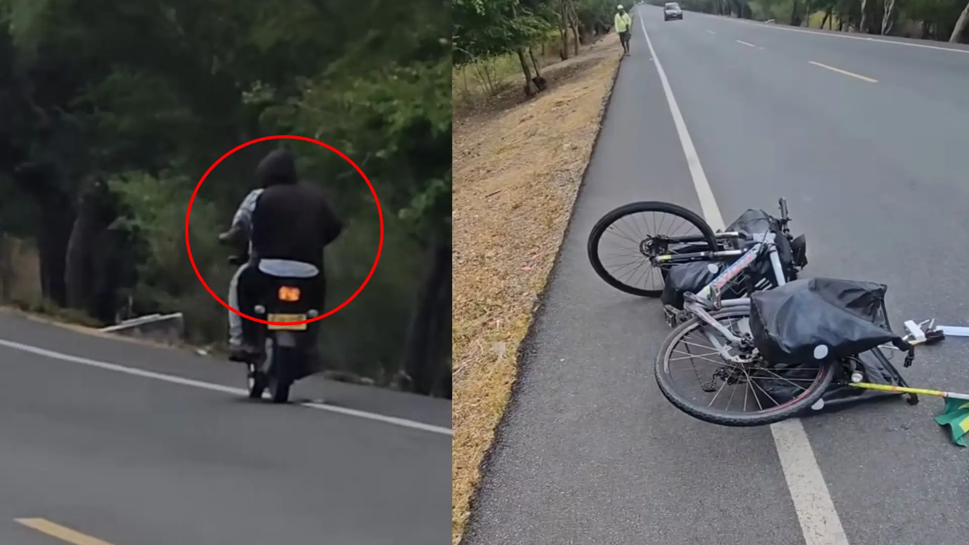 Robo a brasilero en bicicleta