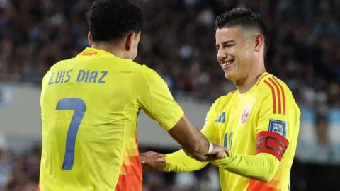 Luis Díaz corona a James Rodríguez gol Colombia vs. Bolivia