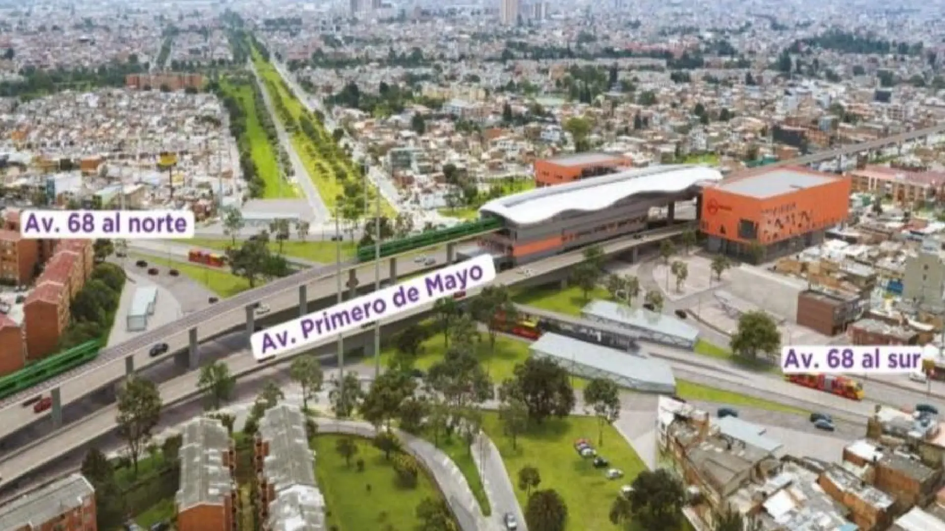 Cierres en la avenida 68.