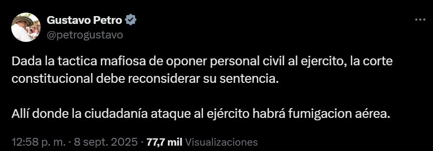 Foto: @petrogustavo / X