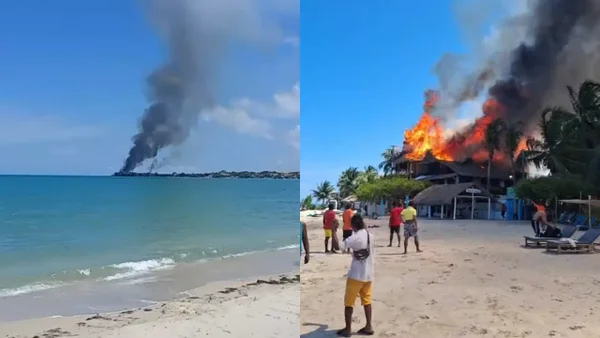 Turistas tuvieron que huir de voraz incendio en reconocido sector de la Costa Caribe colombiana