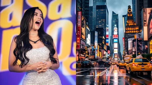 Karina García causa revuelo tras aparecer en las pantallas de Times Square | VIDEO