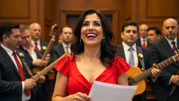 Video viral: mujer celebra su divorcio con banda musical en pleno tribunal