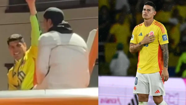 Revelan reacción y mensaje de James Rodríguez a Carlos Lampe, de Bolivia, tras celebrar con camiseta de Colombia