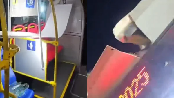 Máquina con la que se construye el metro de Bogotá dejó sin techo a un Transmilenio: pasajeros resultaron heridos