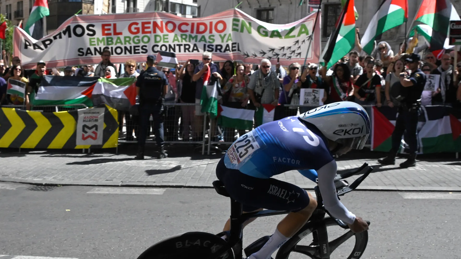 Protestas propalestinas en La Vuelta a España