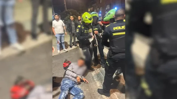 Intento de robo terminó en violenta persecución: ladrón les disparó a policías en Bogotá