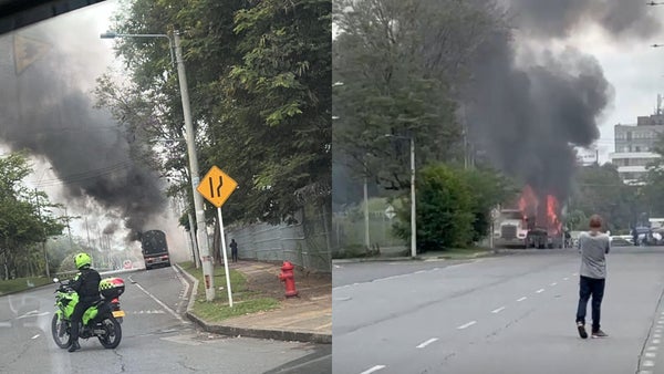 Disturbios en Univalle: tractomulas incendiadas y una moto hurtada en el sur de Cali Disturbios en Univalle: tractomulas incendiadas y una moto hurtada en el sur de Cali