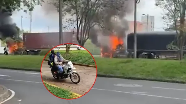 Hasta $50 millones de recompensa por responsables de incendiar dos tractomulas y robarse una moto en la Univalle