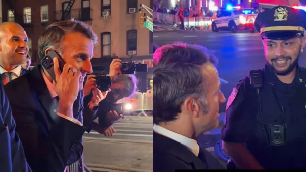 VIDEO I Emmanuel Macron quedó atrapado en una caravana de Donald Trump y tiene que llamarlo