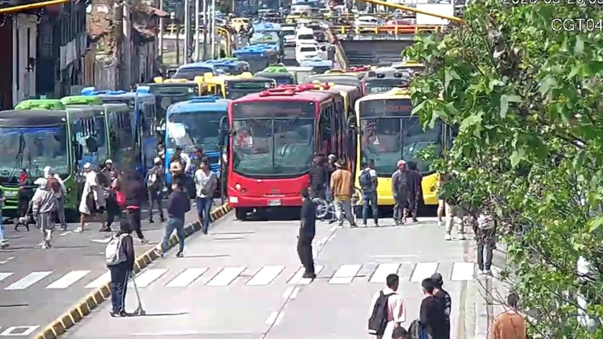 Manifestaciones Transmilenio carrera 10