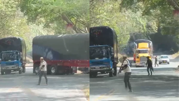 Retén armado en vía Panamericana genera pánico entre conductores de carga: uno de ellos fue secuestrado Retén armado en vía Panamericana genera pánico entre conductores de carga: uno de ellos fue secuestrado