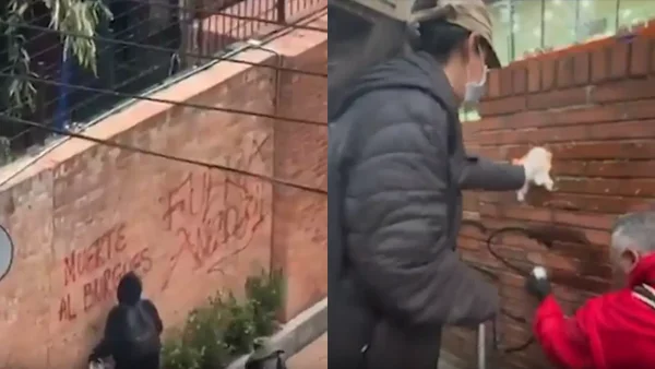 Ni 24 horas duraron los grafitis que vándalos hicieron en la zona T de Bogotá: vecinos y funcionarios del distrito los borraron