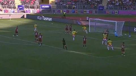 Selección Colombia Sub-20 palo Romero ante Noruega