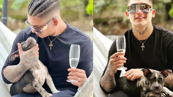 Devastadora foto de la mascota de B-King en sus honras fúnebres: lo acompañó hasta el último segundo