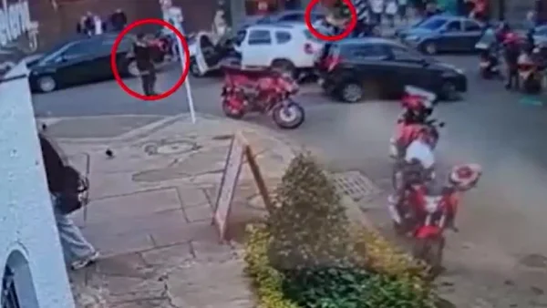 VIDEO | Interceptaron en plena vía a ladrones de computadoras de carros tras robar en Bogotá