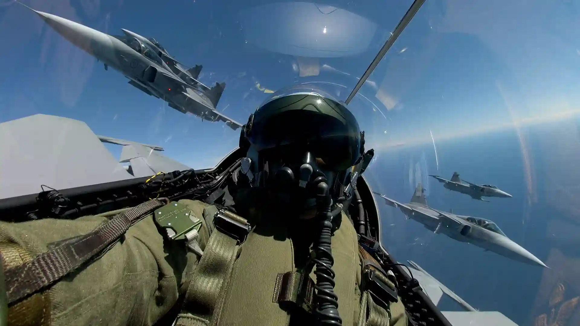 Piloto de avión Gripen.