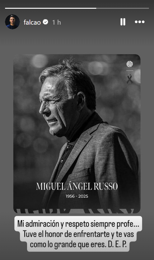 Mensaje Falcao a Russo.