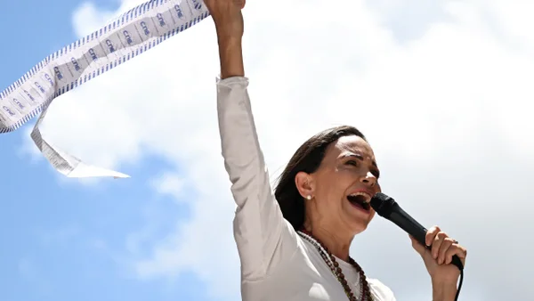 VIDEO | Así reaccionó María Corina Machado ante la noticia del Nobel de Paz