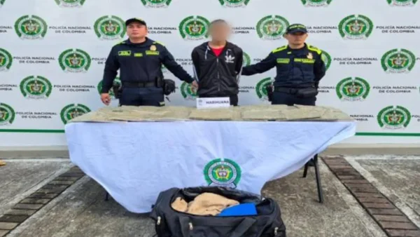 Capturan a sujeto que intentaba transportar 11 kilos de marihuana en una maleta de viaje