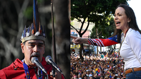 Nicolás Maduro y María Corina Machado.
