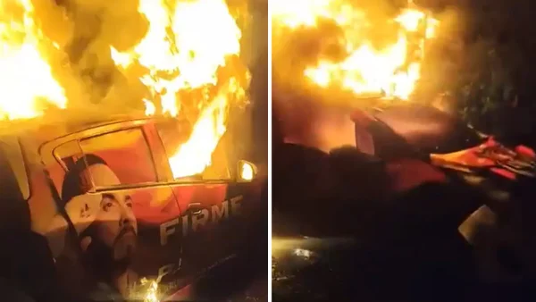 VIDEO | Incendiaron el carro del coordinador de campaña de Abelardo De La Espriella en Arauca