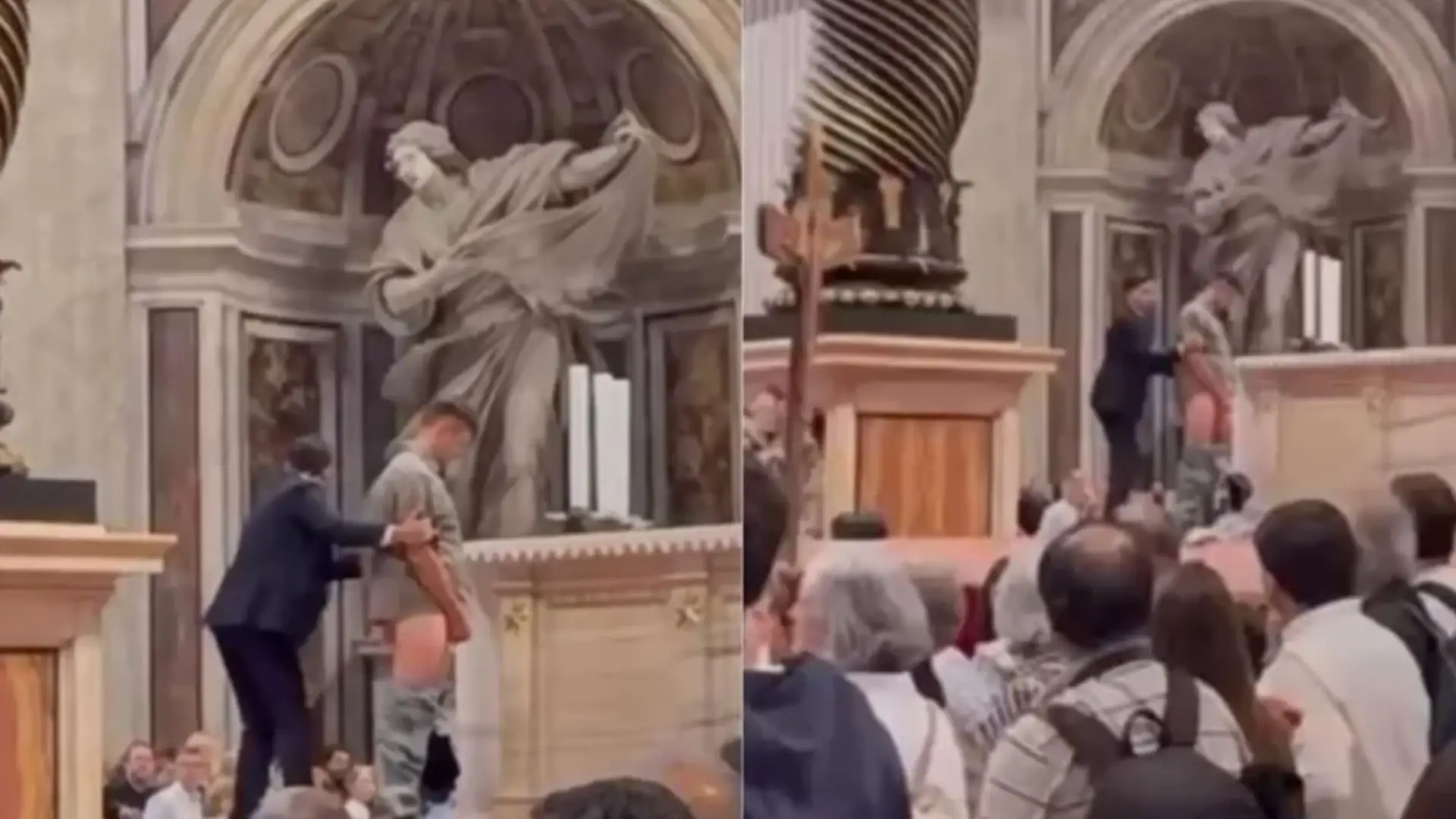 Video viral hombre en el Vaticano