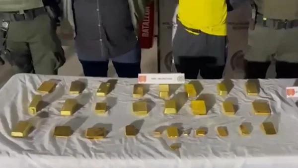 Cayó millonario cargamento de oro ilegal: hallaron 28 lingotes ocultos en un vehículo en la vía hacia Huila Cayó millonario cargamento de oro ilegal: hallaron 28 lingotes ocultos en un vehículo en la vía hacia Huila